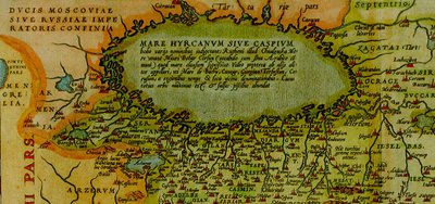 El mapa de Ortelius de Persia, Amberes, 1570 de Abraham Ortelius
